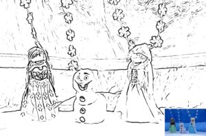 Frozen colouring sheet preview