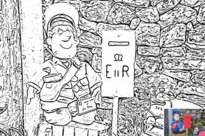 Postman Pat colouring sheet prevew